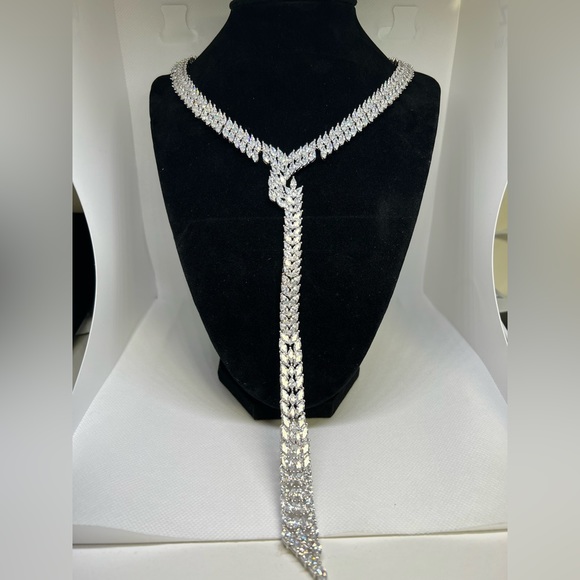 NextNecklace Marquise Cut Multi Row Necklace - Picture 5 of 6